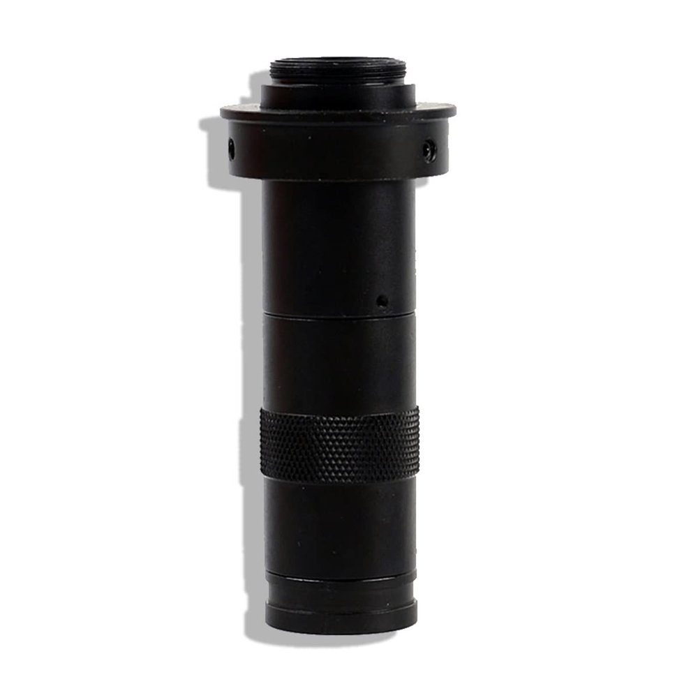 Joebo Microscope Kit 200X Zoom C-Mount Lens Video Microscope Industrial Lens Adjusted 200 Times Digital Electronic Camera CS C Mount Lens Microscope Lens Adapters