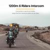 FreedConn Motorcycle Helmet Bluetooth Headset Intercom with Music Share, Universal FG 1200m 6-Way Group Communication Systems Ultra-Thin with Hard Mic/Noise Cancellation/Waterproof (2 Pack) view 2