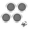 2inch Speaker Mesh Grille, Strong and Sound, Hard Perforated Iron Mesh for Car and Home Speakers, 4pcs (Silver) view 1