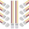 ACEIRMC 10Pairs JST-XH Connector Kit, XH 2.54mm 4 Pin Header Male and Female Connectors Plug Adapter with Flat Wire Cable 200mm 26AWG Compatible with JST XH (4P) view 1