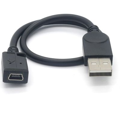 11.4inch Mini b Female to USB A Male Cable minib 5pin Adapter Cable Supports Data Transfer, Charging, and Sync mini USB Female-(USB A) Male, 11.4inch