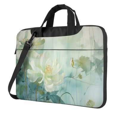 BTCOWZRV Elegant Flowers Laptop Bag 15.6 inch Laptop Messenger Shoulder Bag Travel Computer Bag for Women Men