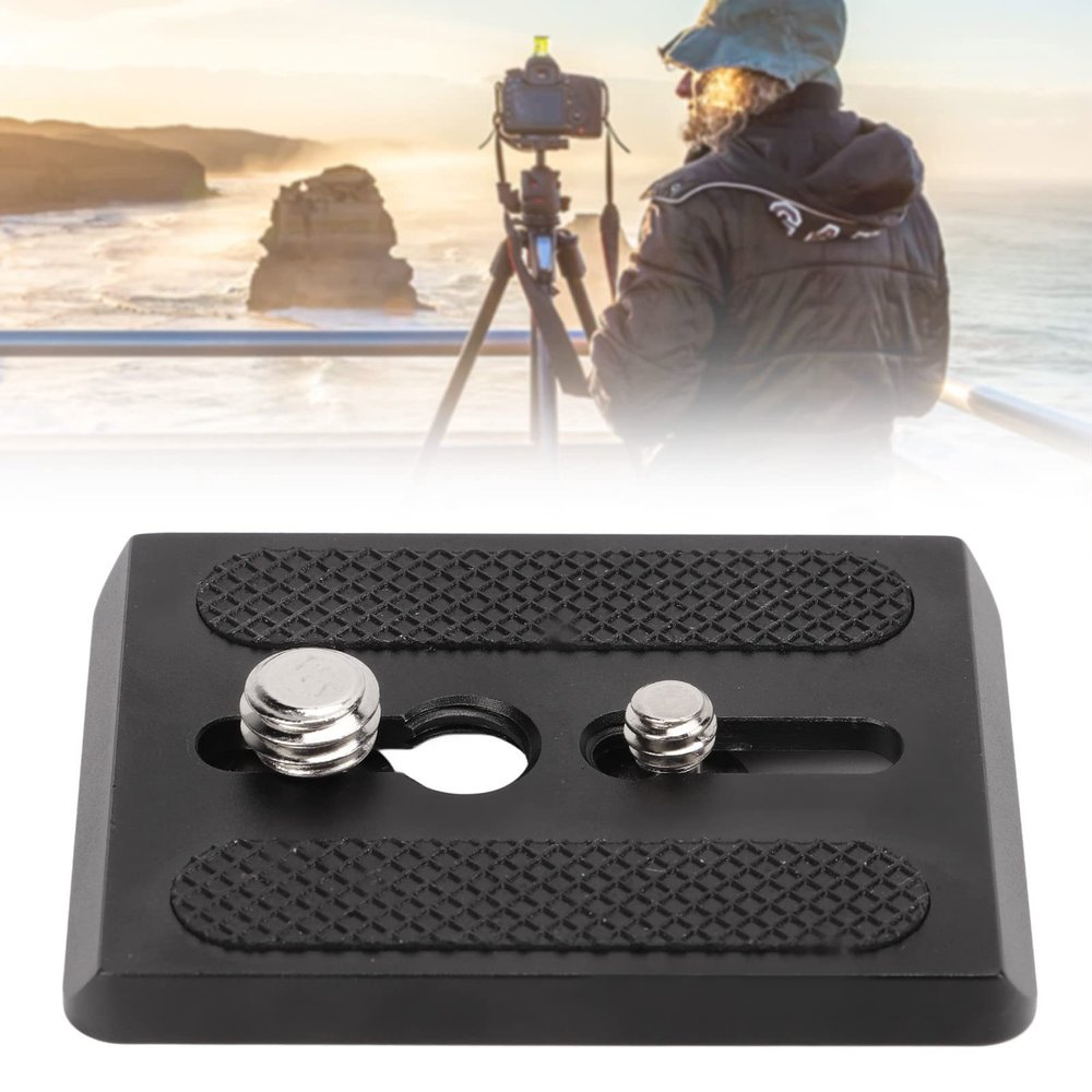 EIMSOAH Tripod Quick Release Plate,Camera Mounting Adapter Parts,SLR Camera Quick Release Base Plate Adapter 1/4in 3/8in Thread for Sachtler FSB 6T FSB 8T DV2 DV 8 DV 10sb DV10