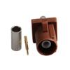 Coaxial Connector for Navigation 2Pcs Brown F Code Fakra Plug Connector Fakra F Brown Male Connector TV2 for RG316 RG174 LMR100 Cable view 3