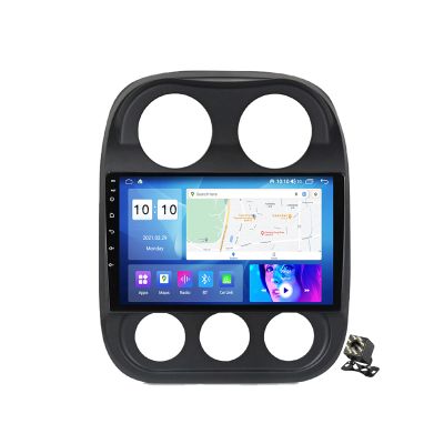 10 Inch Screen Car Stereo Radio for Jeep Compass 1 MK 2009-2015 CarPlay/Android Auto Android 12 Multimedia Video Player Bluetooth with GPS Navigation WiFi Backup Camera,M700s/8+128g