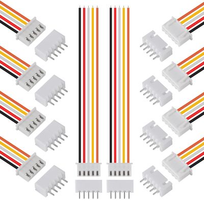 ACEIRMC 10Pairs JST-XH Connector Kit, XH 2.54mm 5 Pin Header Male and Female Connectors Plug Adapter with Flat Wire Cable 200mm 26AWG Compatible with JST XH (5P)