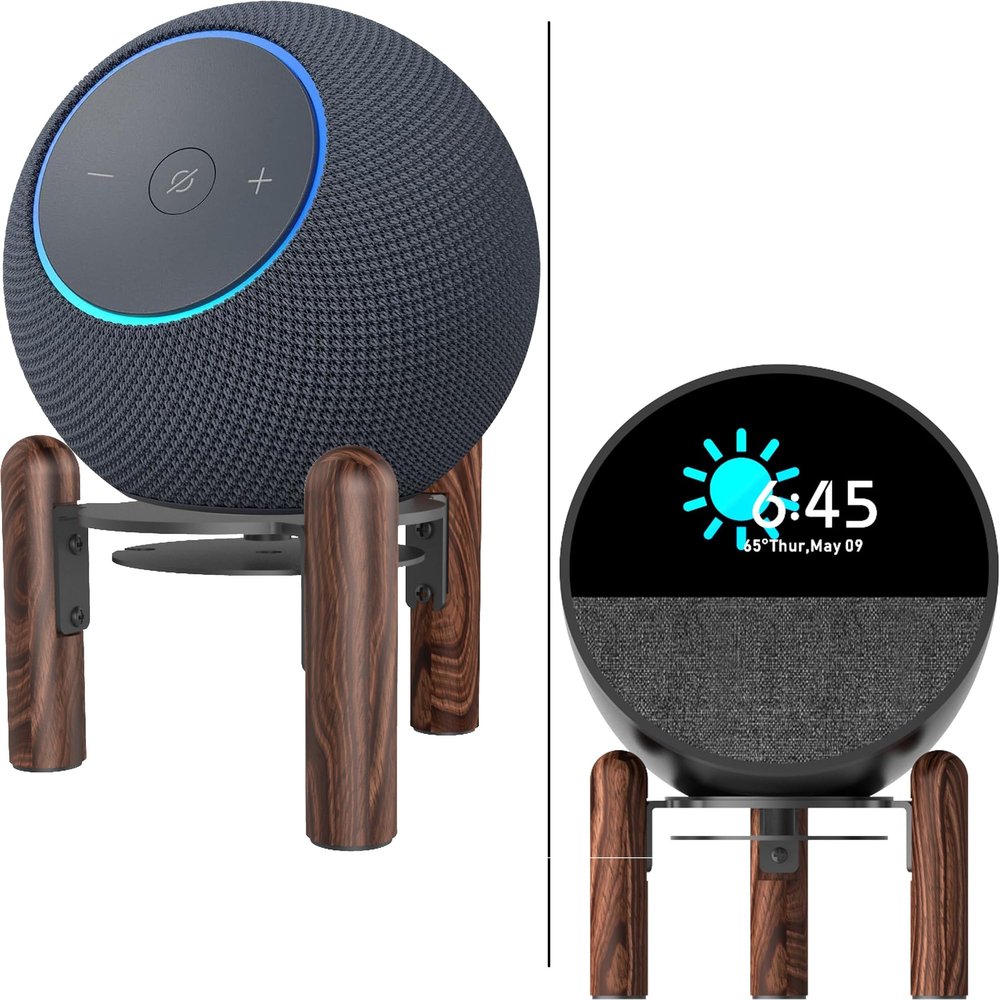 H Huaberich Desktop Holder Mount Stand Compatible for Echo Dot Max, Echo Spot (2024 Release) and Echo Pop and Other Suitable Speakers