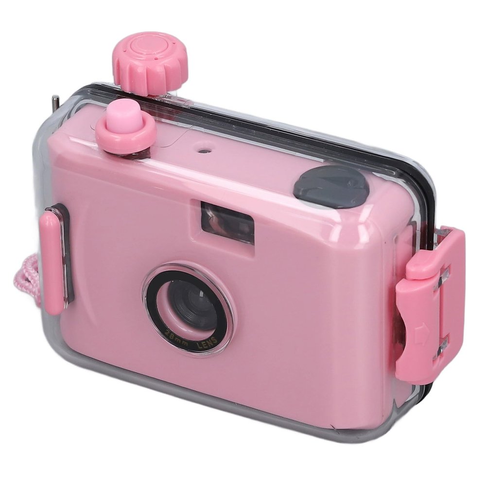Jectse 35mm Film Camera, Reusable Retro Film Camera with Case, Kids Point and Shoot Camera, 1/100s Shutter Speed, F /9 28MM Lens, Lightweight, for Snorkeling Swimming (Light