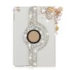 STENES Bling Case Compatible with iPad Pro 11-inch 2024 - Stylish - 3D Handmade Heart Pendant Flowers Floral 360 Degree Rotating Stand Cover with Smart Auto Sleep/Wake - Gold view 2