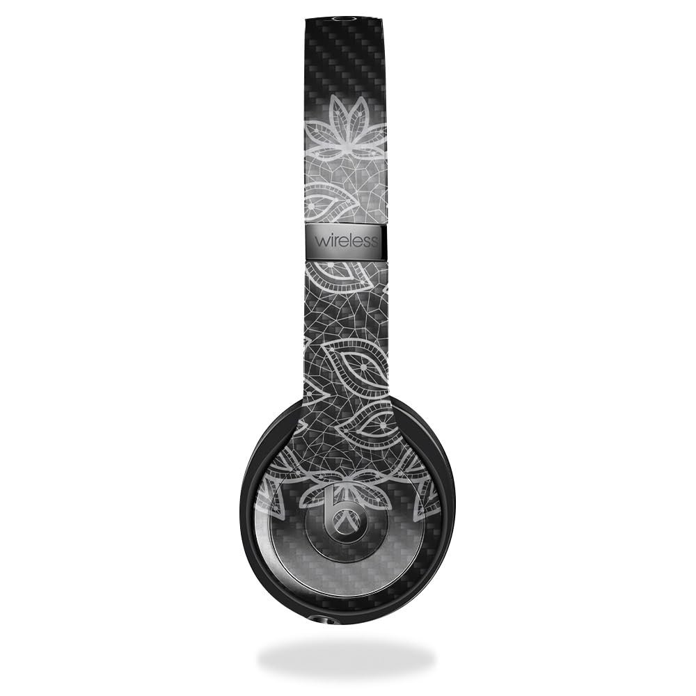 Carbon Fiber Skin Compatible with Beats Solo 4 - Floral Lace - Premium 3M Vinyl Protective Wrap Decal Cover - Easy to Apply | Crafted in The USA by MightySkins
