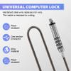 Kqcibz 4 Digital Universal Lock USB Laptop Security Cable Lock for Computer, Silver, 407815 view 4