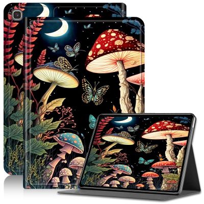AIRWEE Case for Samsung Galaxy Tab S5e 10.5 2019 Model SM-T720/T725/T727, Adjustable Stand Galaxy Tab S5e Case, PU Leather Cover with Auto Sleep/Wake for Galaxy T720 Tablet Case, Moon Mushroom