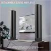 A Pair Bluetooth Tower Speakers with 4 Subwoofers, HiFi Floorstanding Home Speaker with Powerful Bass and Dual Drivers, Type C Charging view 2