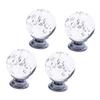 AthuAh Crystal Door knobs, 4pcs Bubble Crystal Retro Dresser Kitchen Knobs Round Vanity Tray Dresser Knob Crystal Crystal Door Cabinet Pull Door Knobs (Color : Silver) view 1