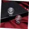 AthuAh Crystal Door knobs, 4pcs Bubble Crystal Retro Dresser Kitchen Knobs Round Vanity Tray Dresser Knob Crystal Crystal Door Cabinet Pull Door Knobs (Color : Silver) view 2