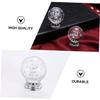 AthuAh Crystal Door knobs, 4pcs Bubble Crystal Retro Dresser Kitchen Knobs Round Vanity Tray Dresser Knob Crystal Crystal Door Cabinet Pull Door Knobs (Color : Silver) view 3