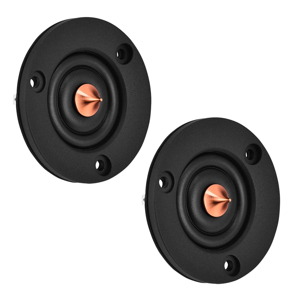 Beufee 2PCS Tweeters Speakers, 2" 4Ohm 4 30w Silk Film Dome Tweeter Dome Car Loudspeakers Treble Speaker for HiFi Speaker Heavy Bass Speaker