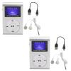 Beufee 2Pcs Mini MP3 Player, Digital Music Player with 32GB Memory, Portable MP3 Player with BackClip LCD Screen (Silver) view 1
