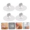 AthuAh Crystal Door knobs, 4pcs Behind The Doorknob Glass Cabinet Kitchen Knobs Acryliccabinet Knobs Crystal Knobs Acrylic, Pet, Pu Pull view 2
