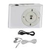 Mini Digital Music Player, MiniMP3 BackClip Player Music Media Player with Earphones and USB Cable (Silver) view 1