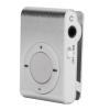 Mini Digital Music Player, MiniMP3 BackClip Player Music Media Player with Earphones and USB Cable (Silver) view 4