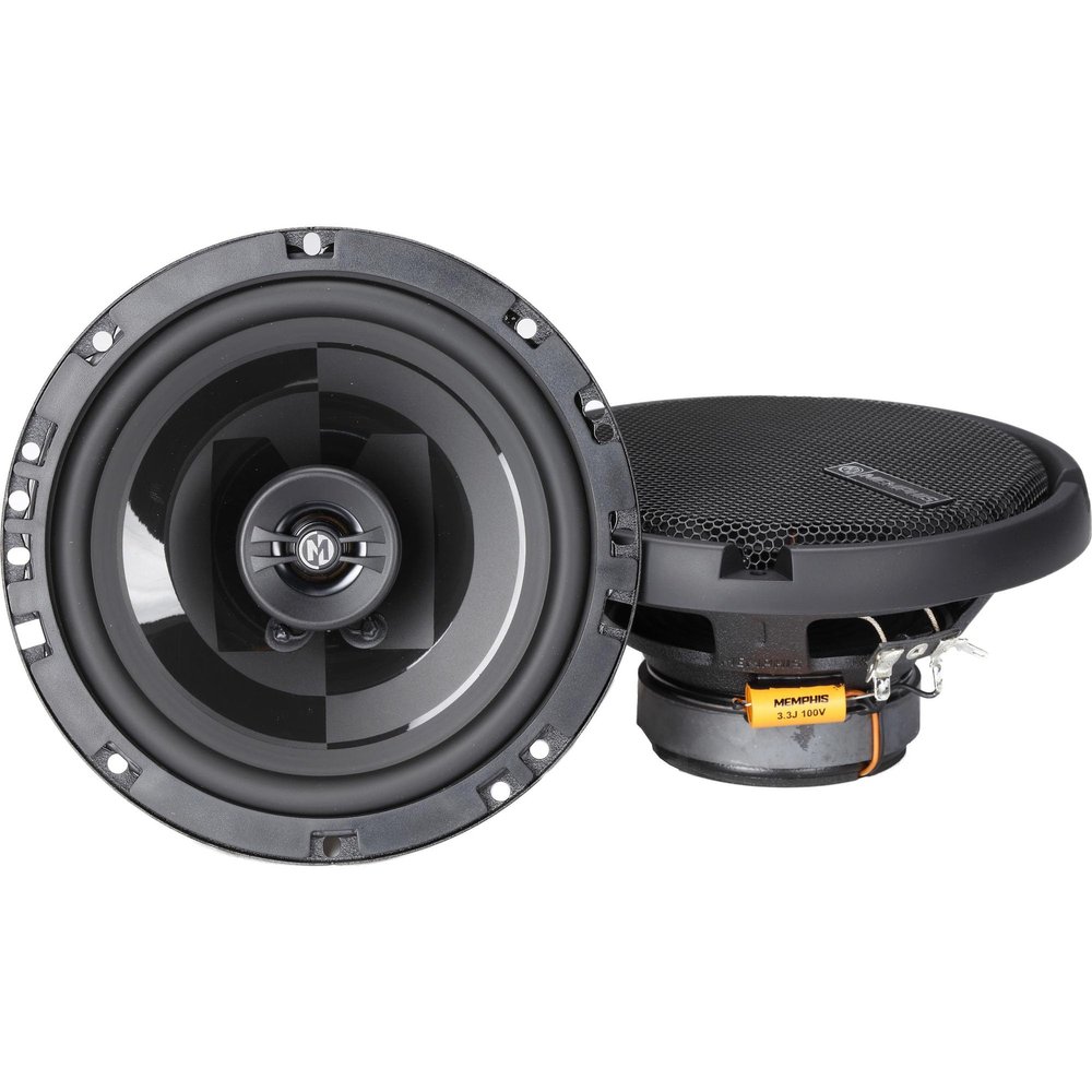 Memphis Audio PRX60S Power Reference Series 6.5" 2-Ohm Oversized Shallow 2-Way Speakers with Swivel Tweeters
