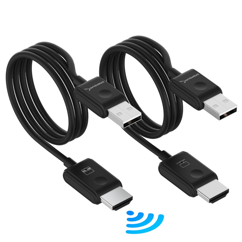SABRENT Wireless HDMI Transmitter and Receiver 100FT/30M, 1080p@60Hz Plug and Play, No Wi-Fi Required, Stream from PC or Laptop to TV or Projector (DA-H1R1)