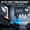 SABRENT Wireless HDMI Transmitter and Receiver 100FT/30M, 1080p@60Hz Plug and Play, No Wi-Fi Required, Stream from PC or Laptop to TV or Projector (DA-H1R1) view 3