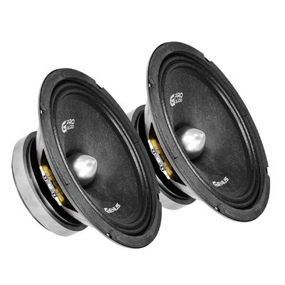 Genius Audio GPRO-M148B 8 Inch Midrange Speaker 300 Watts Max - 150 Watts RMS Pro Audio Speakers Aluminum Bullet Steel Basket Car Audio Speaker Ferrite Magnet 4 Ohm Reinforced Paper Cone