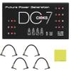 CIOKS Pedal Power Supply Bundle with 4X Strukture S6P48 Woven Right Angle Patch Cables and Liquid Audio Polishing Cloth - DC7 Isolated DC Outlets Power Supply
