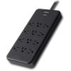 Philips 12-Outlet Surge Protector Power Strip, 6ft Braided Extension Cord, 3500 Joules, Multi Plug Outlet Extender, Adapter-Spaced, Black, SPP3813B/37 view 3