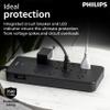 Philips 12-Outlet Surge Protector Power Strip, 6ft Braided Extension Cord, 3500 Joules, Multi Plug Outlet Extender, Adapter-Spaced, Black, SPP3813B/37 view 4