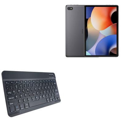 BoxWave Keyboard Compatible with Oscal Pad 10 - SlimKeys Bluetooth Keyboard, Portable Thin with Chiclet-Style Keys - Jet Black
