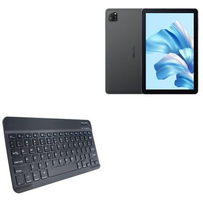 BoxWave Keyboard Compatible with Oscal Pad 60 - SlimKeys Bluetooth Keyboard, Portable Thin with Chiclet-Style Keys - Jet Black