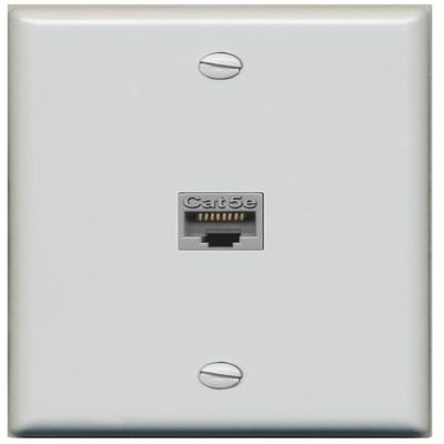 RiteAV CAT5E-GRAY Wall Plate Flat/Solid [Gray]