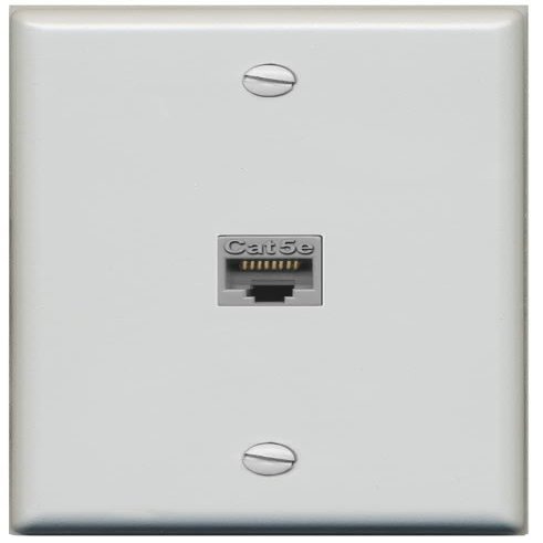 RiteAV CAT5E-GRAY Wall Plate Flat/Solid [Gray]