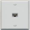 RiteAV CAT5E-GRAY Wall Plate Flat/Solid [Gray] view 1