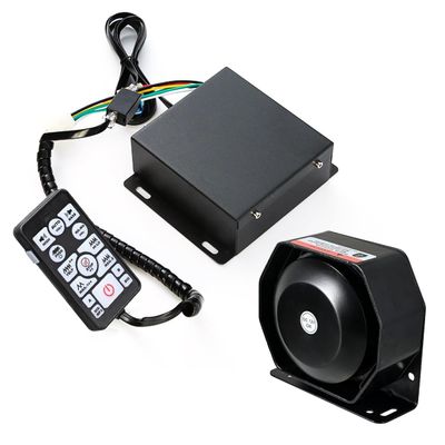 120dB Vehicle PA System, DC12V Police Siren, 100W Emergency Siren Speaker, with 9 Tones, Wired Handheld Microphone Loudspeaker, for Police Cars