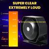 120dB Vehicle PA System, DC12V Police Siren, 100W Emergency Siren Speaker, with 9 Tones, Wired Handheld Microphone Loudspeaker, for Police Cars view 2