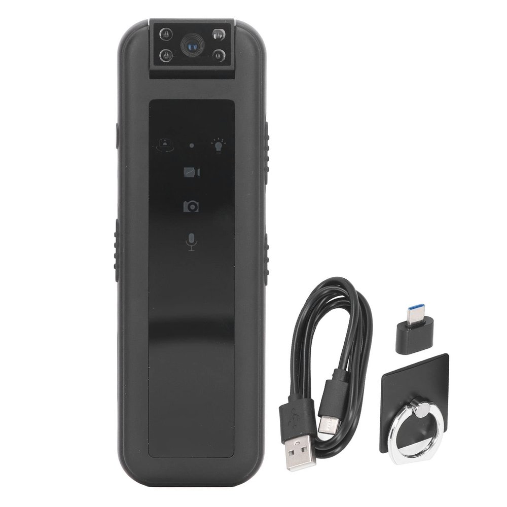 flexman Mini Body Camera, 1080P Video Recorder, Portable Wearable Pocket Video Camera, 180 Degree Rotating Camera with LED Indicator Light, Back Clip