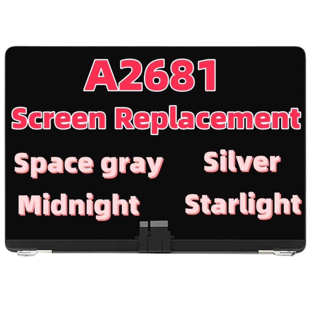 DZLQS A2681 LCD Screen Replacement for MacBook Air 13.6 inch M2 A2681 2022 Midnight, Retina 2560x1664 Display Assembly Compatible with Mac14,2 EMC 4074 A2681 A Grade (Space Gray)