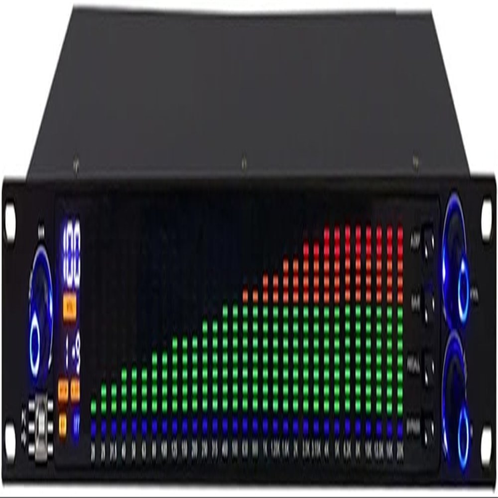 KANGJIEM Professional dual 31-band digital equalizer processor, 10 preset effects saved, noise reduction output high-definition sound quality,Treble/midrange/bass independent adjustment(Color:777S)