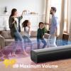 RIOWOIS Sound Bar for Smart TV, Soundbar for TV with Bass Reflector and Easy Set up, Home Audio Surround Sound System for TV PC Projector, Wall Mountable view 3