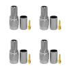 BJDZ 50Ohm 4 Pcs Radio Coaxial Connector RP TNC Male Straight Crimp Mounting with LMR400 RG8 RG213 RG214 Coax Cable for 4G/5G Antenna System, Signal Transmission, Communication Device. view 1