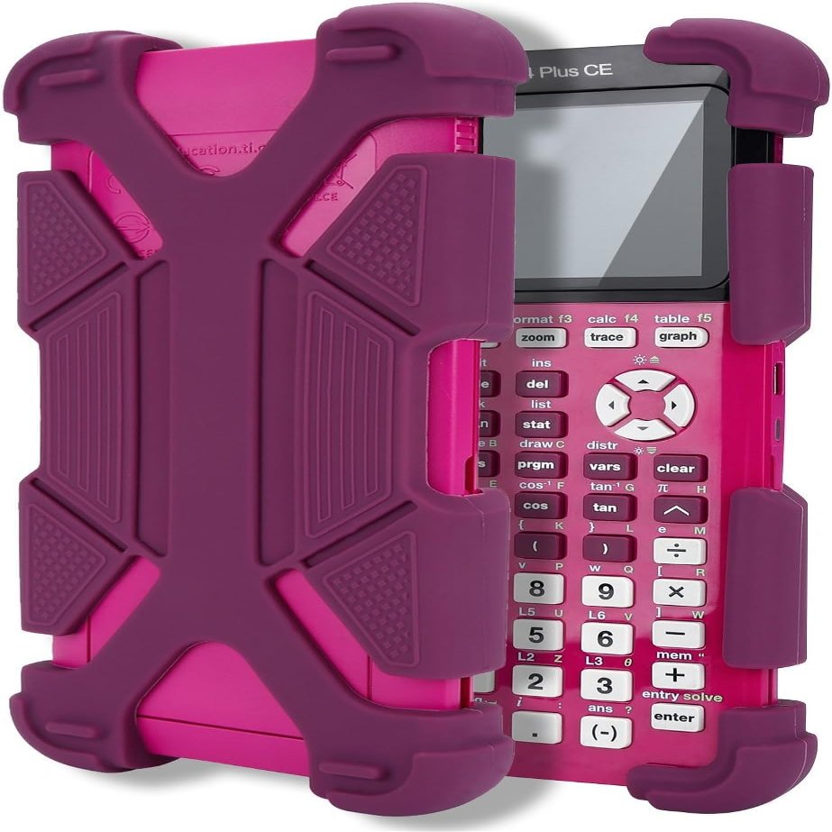 Compatible TI-85 Plus CE Graphing Calculator Anti-Drop Silicone Back Cover Case Protective Cover