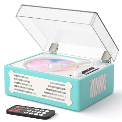 Portable Bluetooth CD Player with Speaker, Retro CD Player, LED Screen, USB Playback, AUX Input/Output, Rechargeable, Perfect for Home Decoration, Remote Control, and Home Entertainment