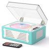 Portable Bluetooth CD Player with Speaker, Retro CD Player, LED Screen, USB Playback, AUX Input/Output, Rechargeable, Perfect for Home Decoration, Remote Control, and Home Entertainment view 1