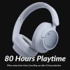 TONEMAC H7Pro Bluetooth Headphones with -45dB Hybrid Active Noise Cancelling, 80H Playtime Wireless Over-Ear Headphones, Immersive Deep Bass Stereo, 4-Mic ENC Clear Calls, Personalized Comfort, White view 3