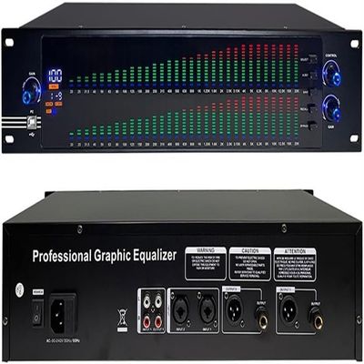 KANGJIEM DJ Sound Controller,Graphic Equalizer,31 Band Balanced Effect Controller DJ Digital Mixer Processor DSP Feedback Eliminator Stage for Professional and Beginners(Color:888S)