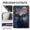 AIRWEE Case for Samsung Galaxy Tab S6 Lite 10.4 Inch 2024/2022/2020, Adjustable Stand Galaxy Tab S6 Lite Case, PU Leather Cover with Auto Sleep/Wake for Samsung S6 Lite Tablet Case, Deer view 2